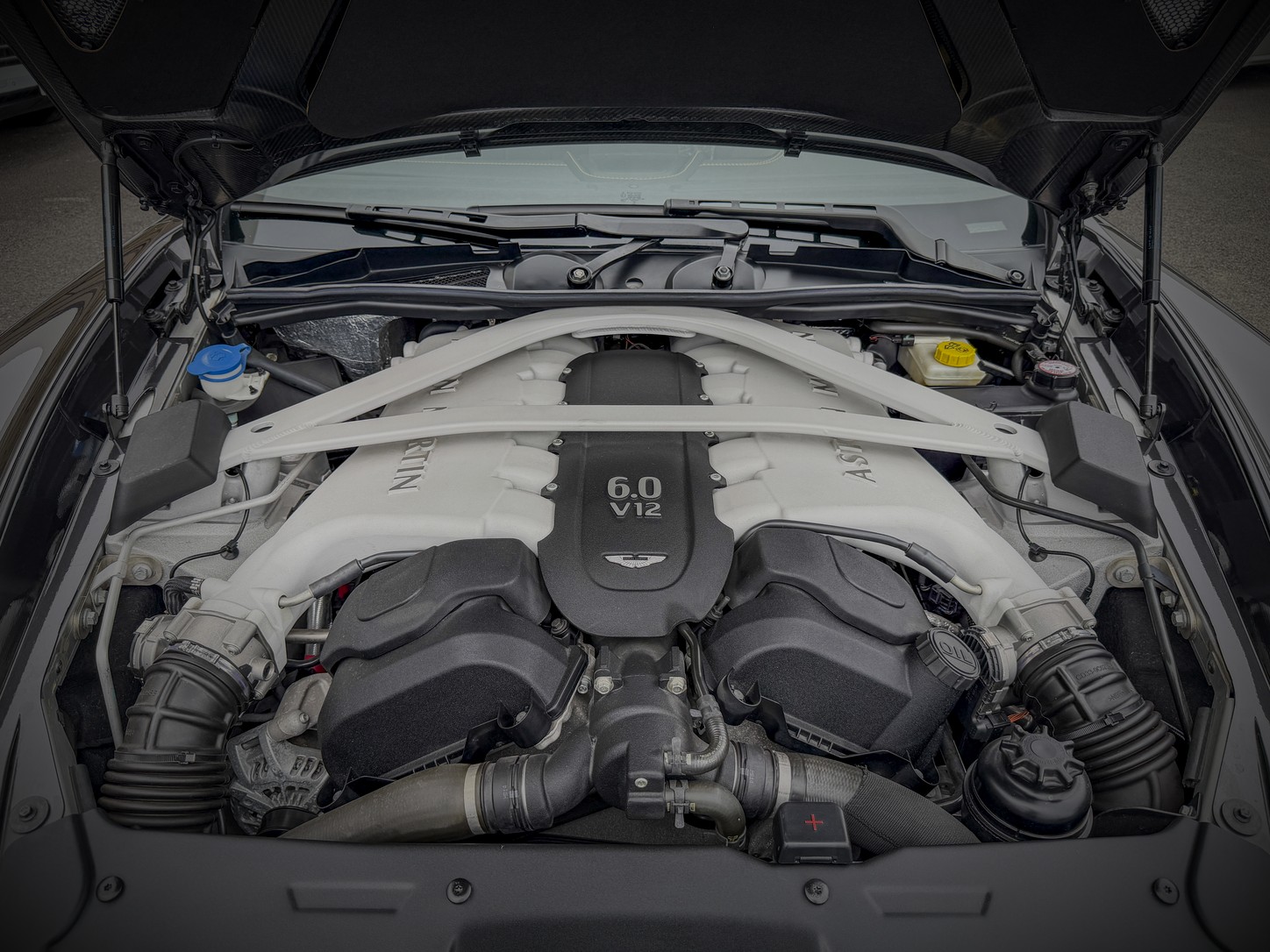 Aston Martin Vanquish — 6.0L V12 engine bay